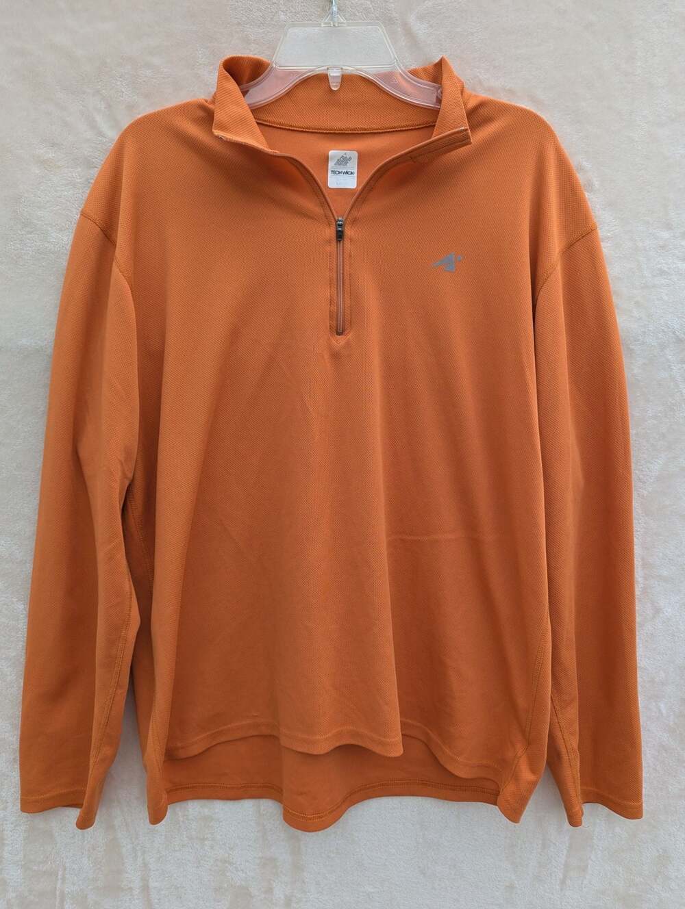 Eastern Mountain Sports EMS Tech Wick 1/4 Zip Pullover Orange Men's Large